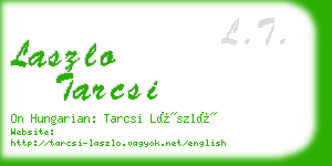 laszlo tarcsi business card